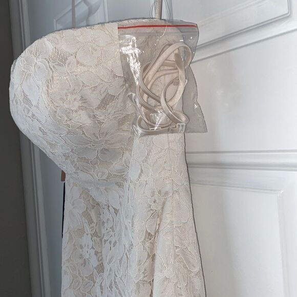 NWT BHLDN Whispers & Echoes Eastcote Strapless Bridal Wedding Gown Dress Size 8 - Picture 8 of 16